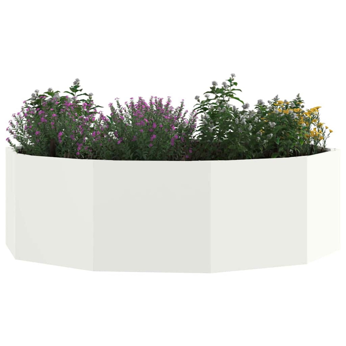 vidaXL Γλάστρα Λευκό 120 x 120 x 35 εκ Ατσάλι