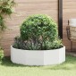 vidaXL Γλάστρα Λευκό 120 x 120 x 35 εκ Ατσάλι
