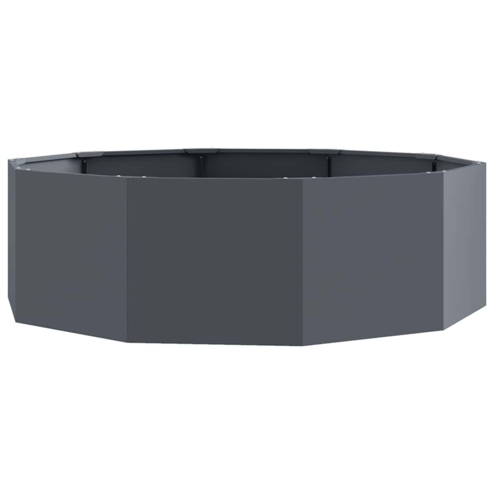 vidaXL Γλάστρα Ανθρακί 120 x 120 x 35 εκ Ατσάλι