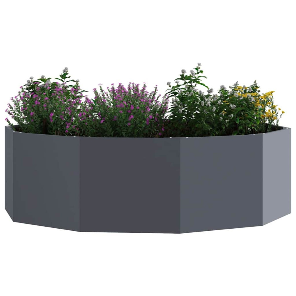vidaXL Γλάστρα Ανθρακί 120 x 120 x 35 εκ Ατσάλι