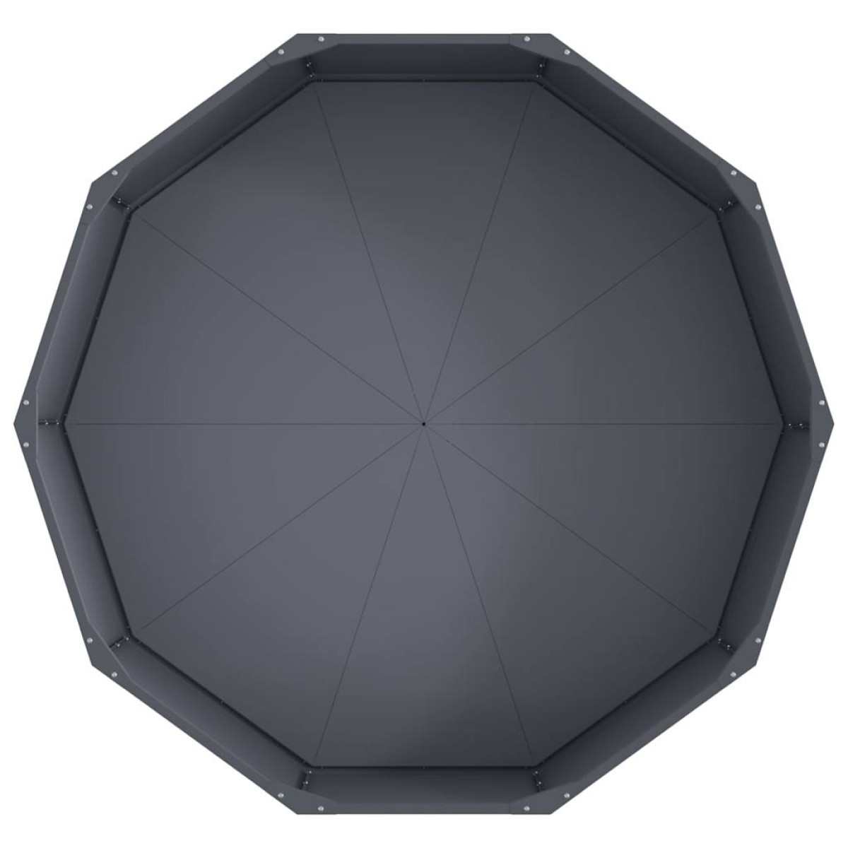 vidaXL Γλάστρα Ανθρακί 120 x 120 x 35 εκ Ατσάλι