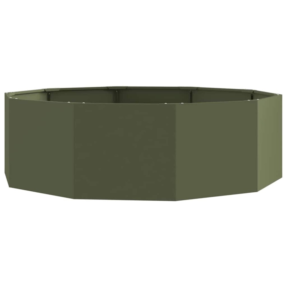 vidaXL Γλάστρα Ελιά Πράσινη 120 x 120 x 35 εκ Ατσάλι