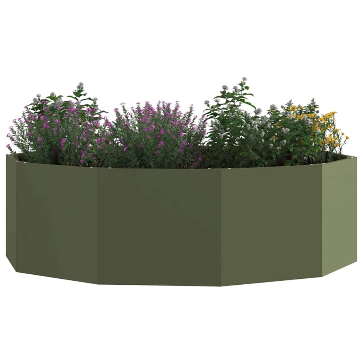 vidaXL Γλάστρα Ελιά Πράσινη 120 x 120 x 35 εκ Ατσάλι