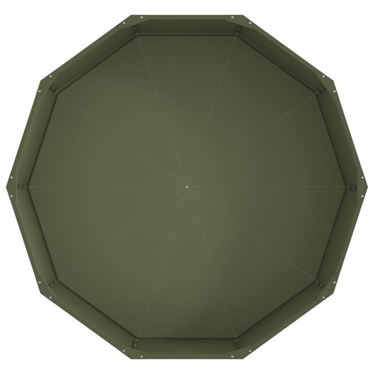 vidaXL Γλάστρα Ελιά Πράσινη 120 x 120 x 35 εκ Ατσάλι