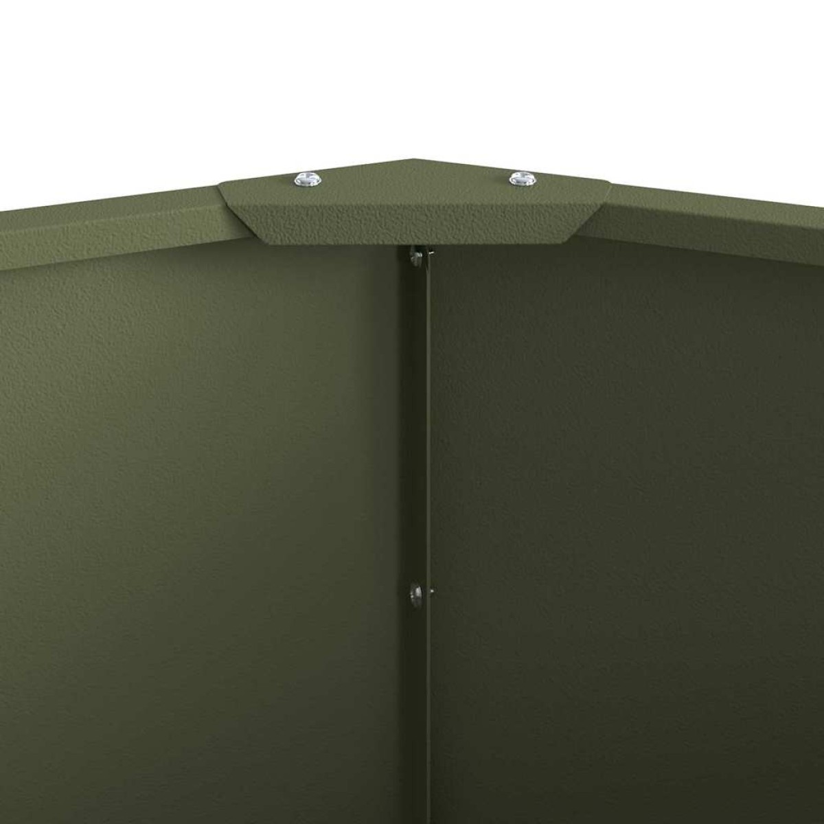 vidaXL Γλάστρα Ελιά Πράσινη 120 x 120 x 35 εκ Ατσάλι
