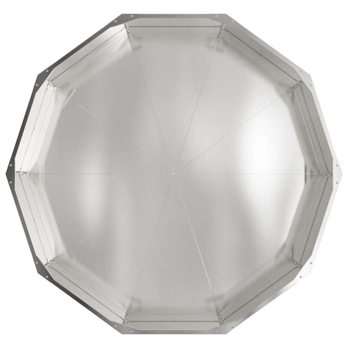 vidaXL Γλάστρα Ασημί 120 x 120 x 35 εκ Ανοξείδωτο ατσάλι