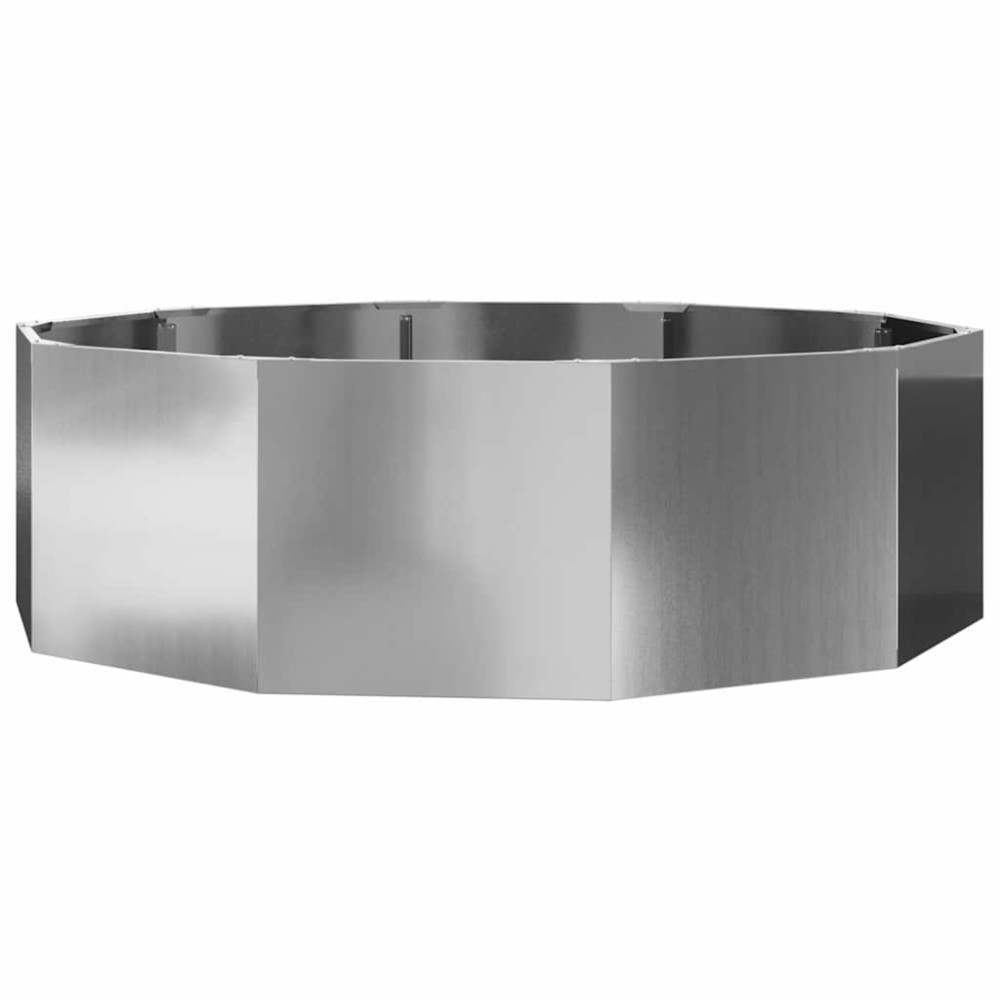 vidaXL Γλάστρα Ασημί 120 x 120 x 35 εκ Επικαλυμμένος Χάλυβας