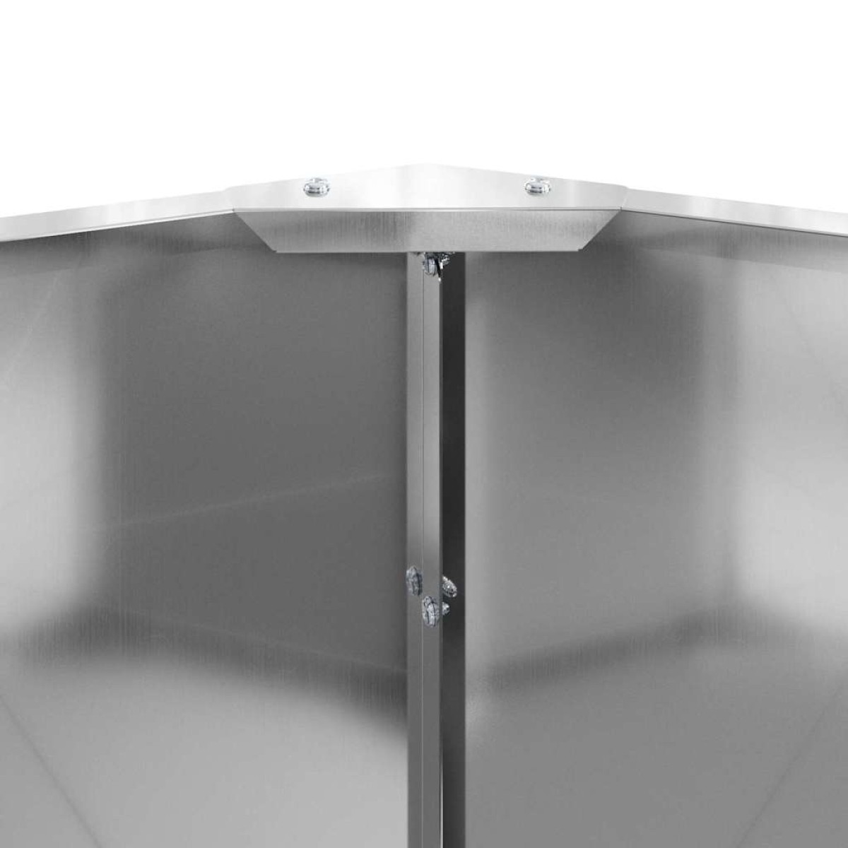vidaXL Γλάστρα Ασημί 120 x 120 x 35 εκ Επικαλυμμένος Χάλυβας