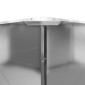 vidaXL Γλάστρα Ασημί 120 x 120 x 35 εκ Επικαλυμμένος Χάλυβας