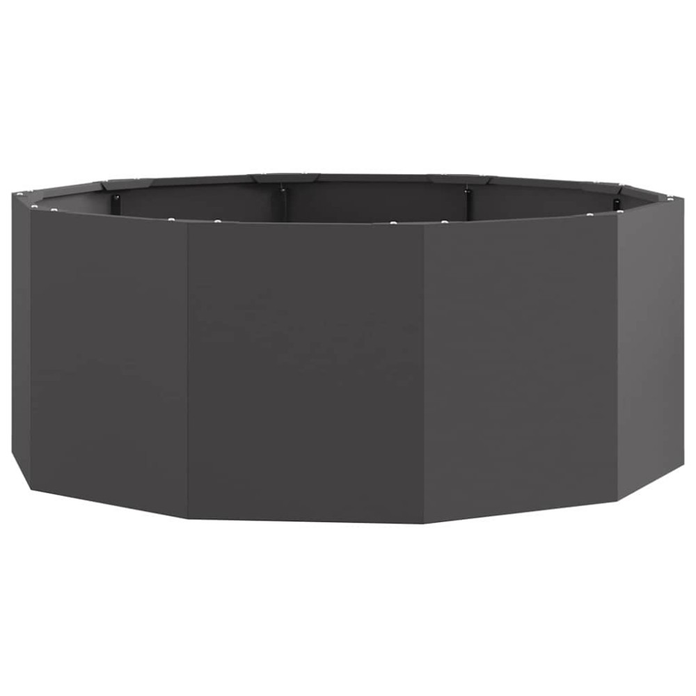 vidaXL Γλάστρα Μαύρο 90 x 90 x 35 εκ Ατσάλι