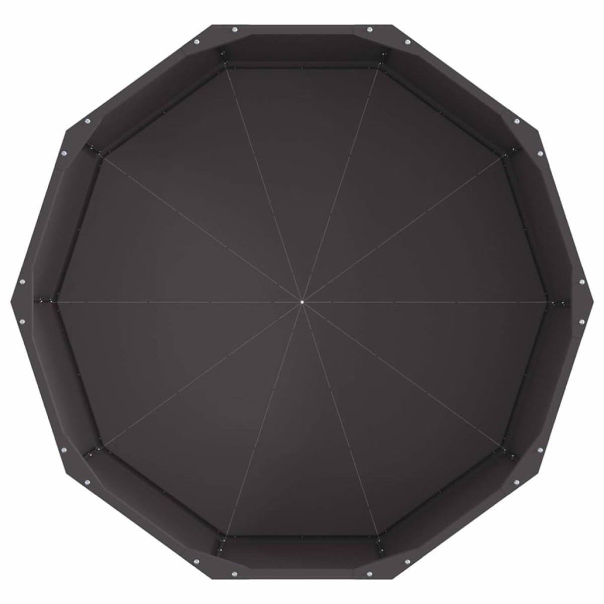 vidaXL Γλάστρα Μαύρο 90 x 90 x 35 εκ Ατσάλι