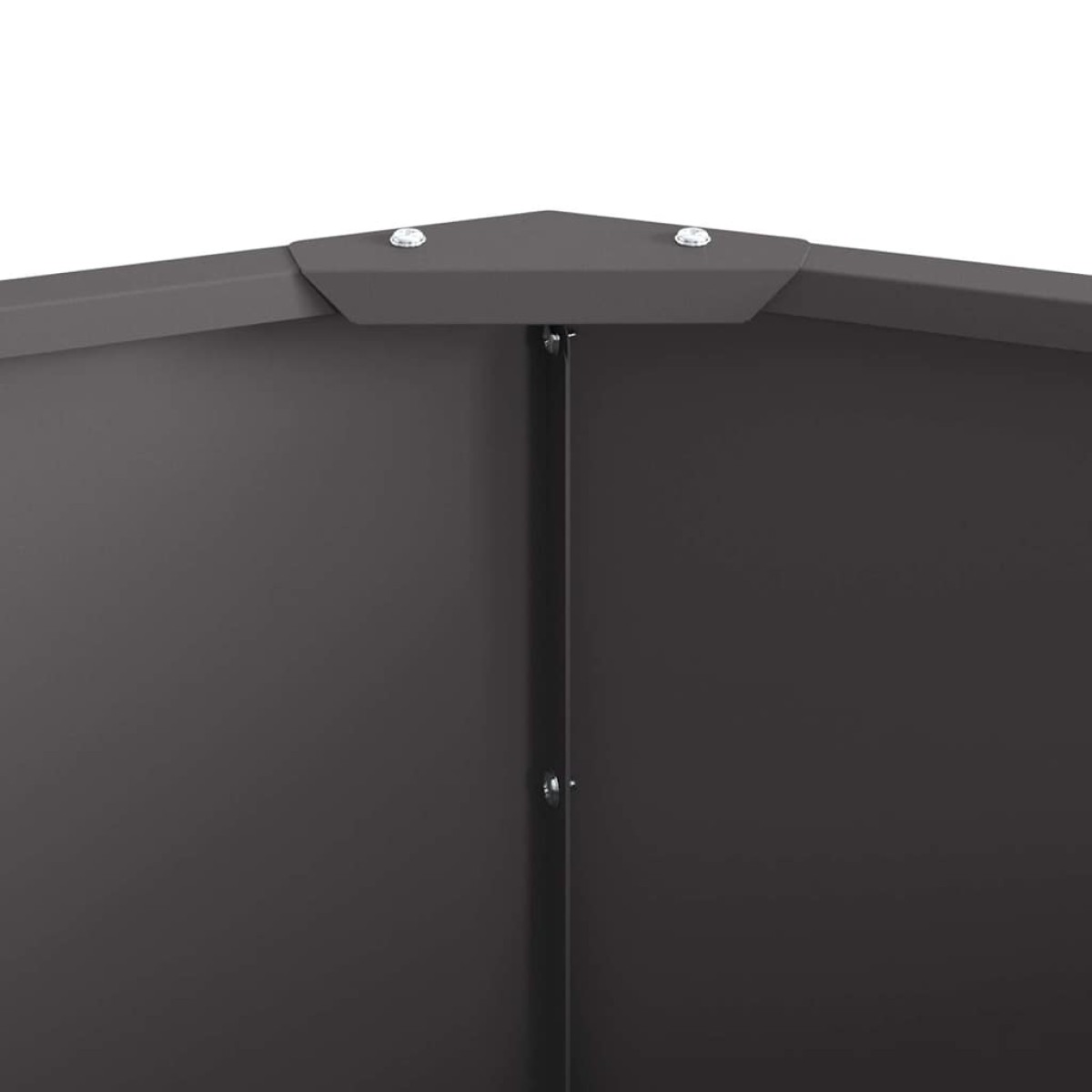 vidaXL Γλάστρα Μαύρο 90 x 90 x 35 εκ Ατσάλι