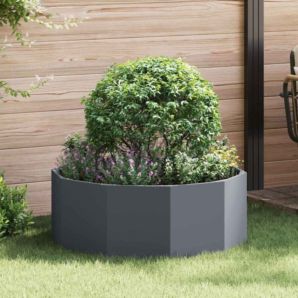 vidaXL Γλάστρα Ανθρακί 90 x 90 x 35 εκ Ατσάλι