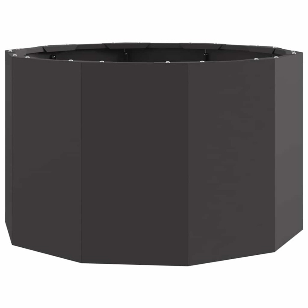 vidaXL Γλάστρα Μαύρο 60 x 60 x 35 cm Ατσάλι