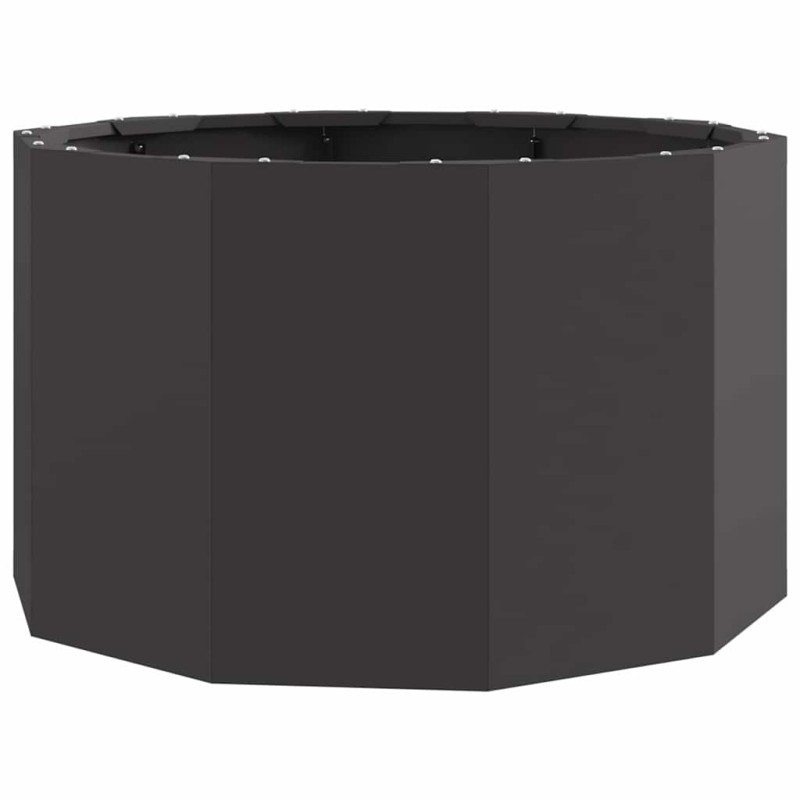 vidaXL Γλάστρα Μαύρο 60 x 60 x 35 cm Ατσάλι