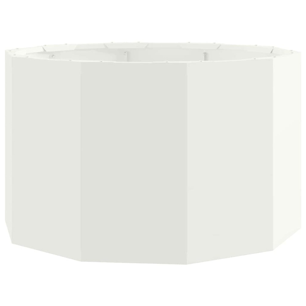 vidaXL Γλάστρα Λευκό 60 x 60 x 35 cm Ατσάλι