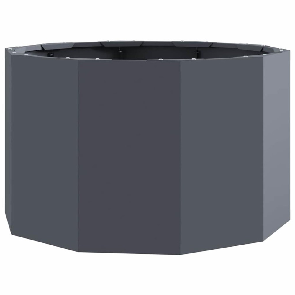 vidaXL Γλάστρα Ανθρακί 60 x 60 x 35 cm Ατσάλι