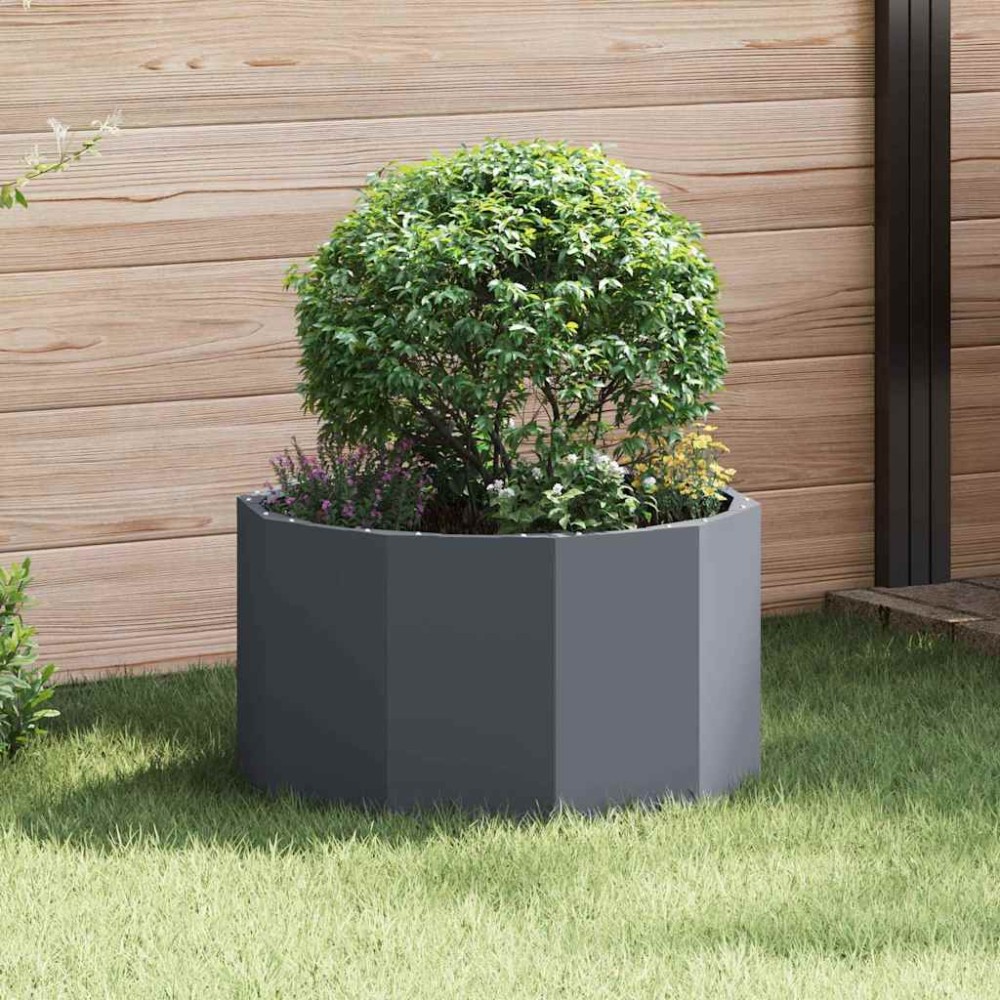 vidaXL Γλάστρα Ανθρακί 60 x 60 x 35 cm Ατσάλι