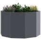 vidaXL Γλάστρα Ανθρακί 60 x 60 x 35 cm Ατσάλι