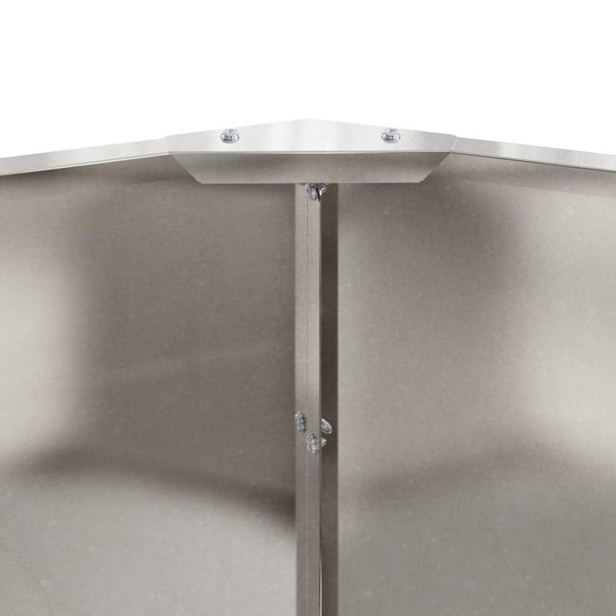 vidaXL Γλάστρα Ασημί 60 x 60 x 35 cm Ανοξείδωτο ατσάλι