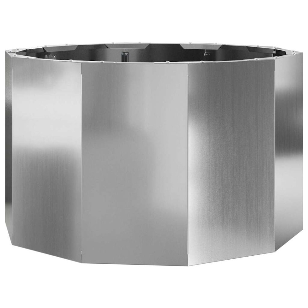 vidaXL Γλάστρα Ασημί 60 x 60 x 35 cm Επικαλυμμένος Χάλυβας