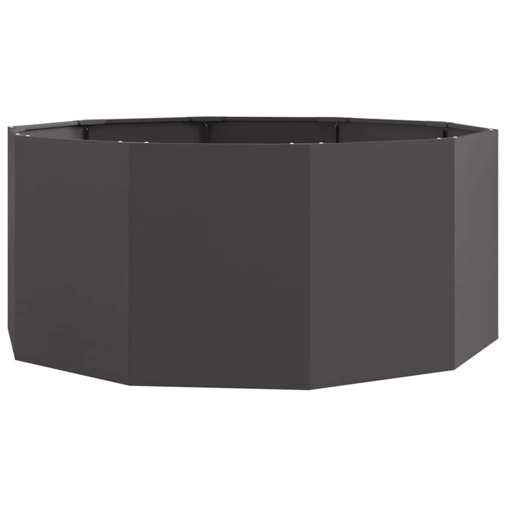 vidaXL Γλάστρα Μαύρο 120 x 120 x 50 εκ Ατσάλι