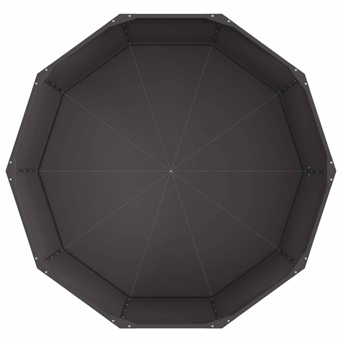 vidaXL Γλάστρα Μαύρο 120 x 120 x 50 εκ Ατσάλι