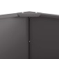 vidaXL Γλάστρα Μαύρο 120 x 120 x 50 εκ Ατσάλι