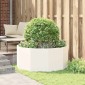 vidaXL Γλάστρα Λευκό 120 x 120 x 50 εκ Ατσάλι