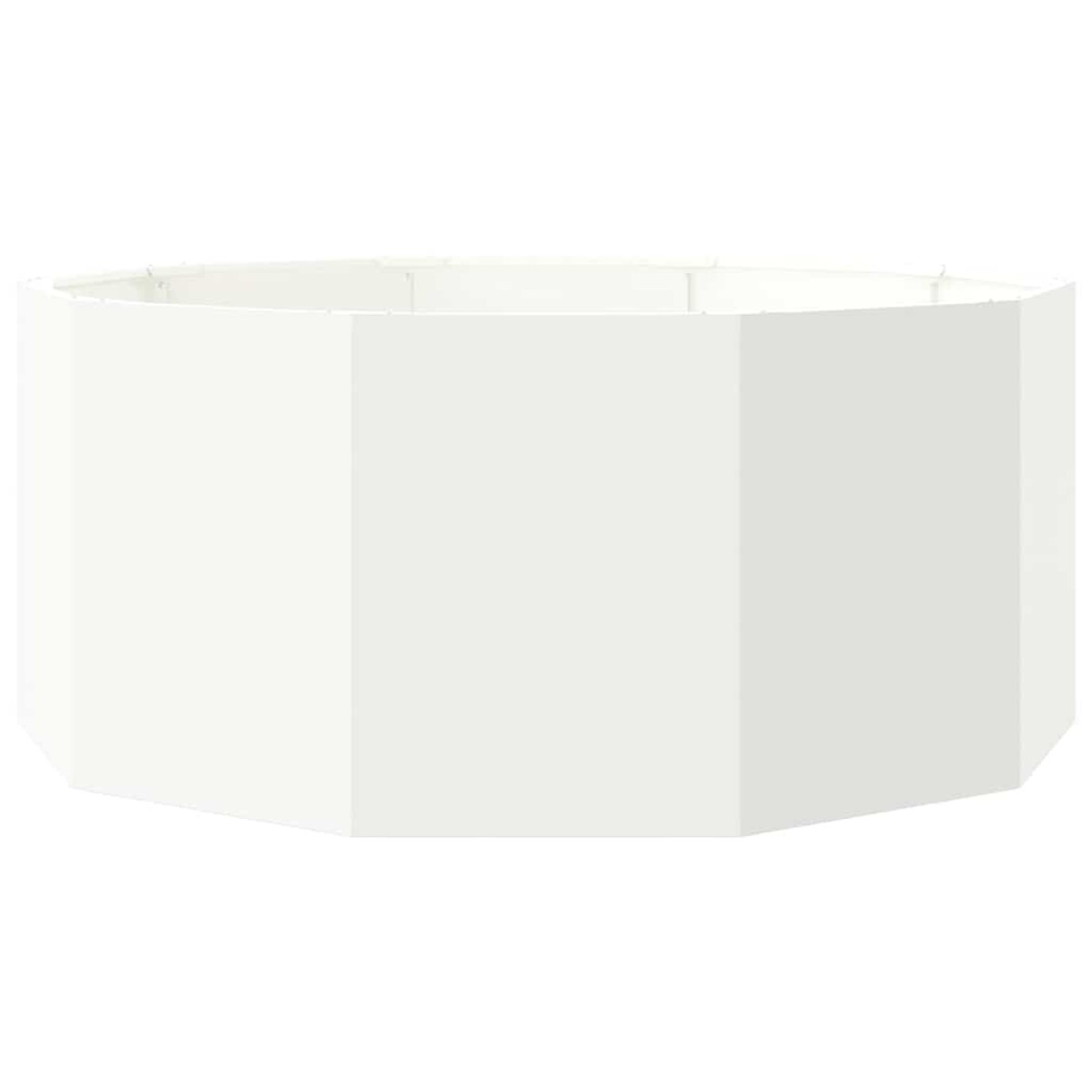 vidaXL Γλάστρα Λευκό 120 x 120 x 50 εκ Ατσάλι
