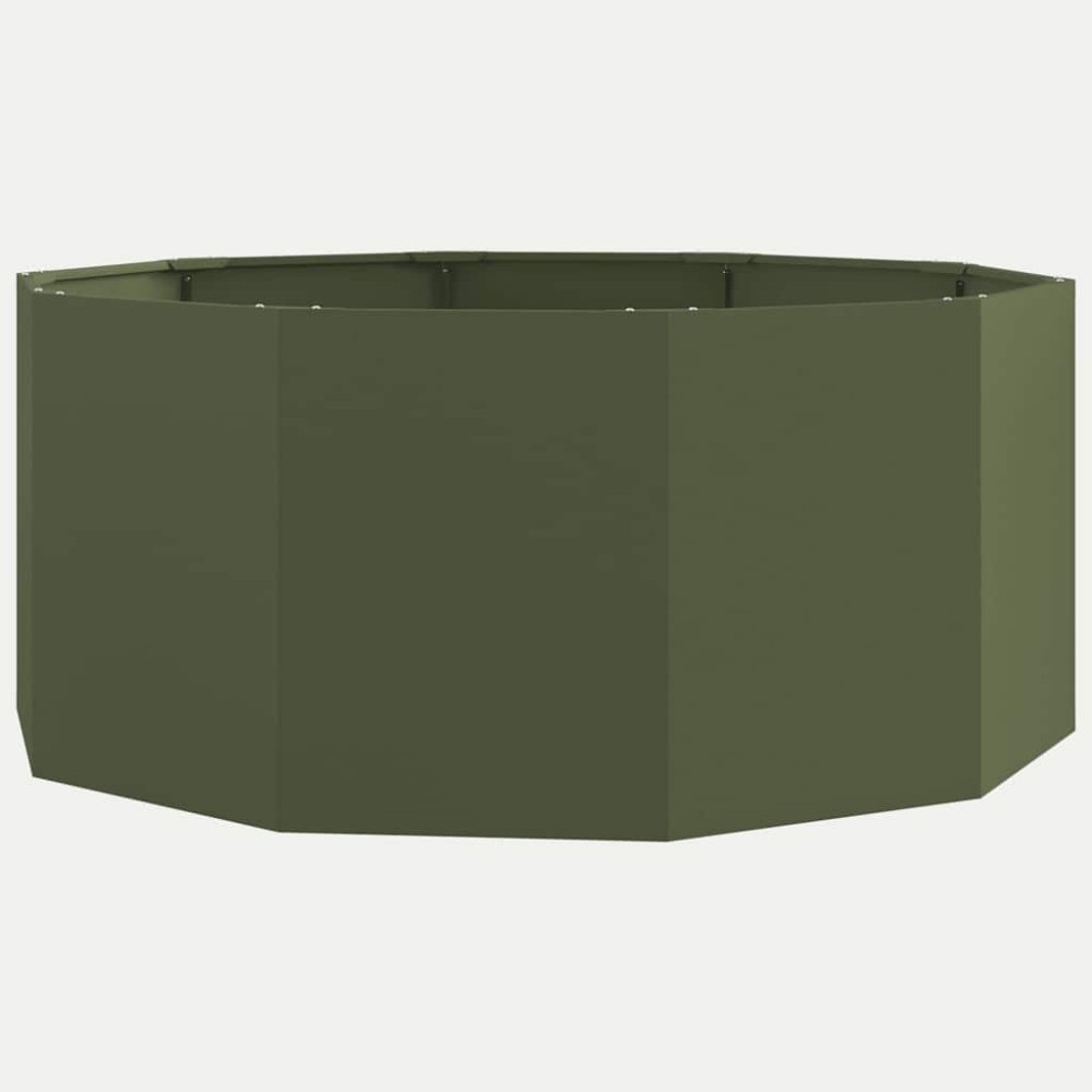vidaXL Γλάστρα Ελιά Πράσινη 120 x 120 x 50 εκ Ατσάλι