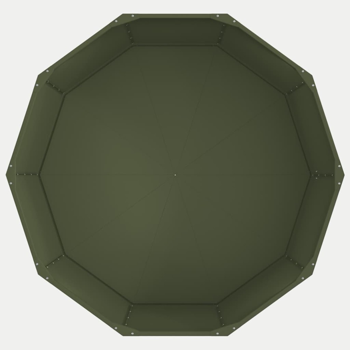 vidaXL Γλάστρα Ελιά Πράσινη 120 x 120 x 50 εκ Ατσάλι