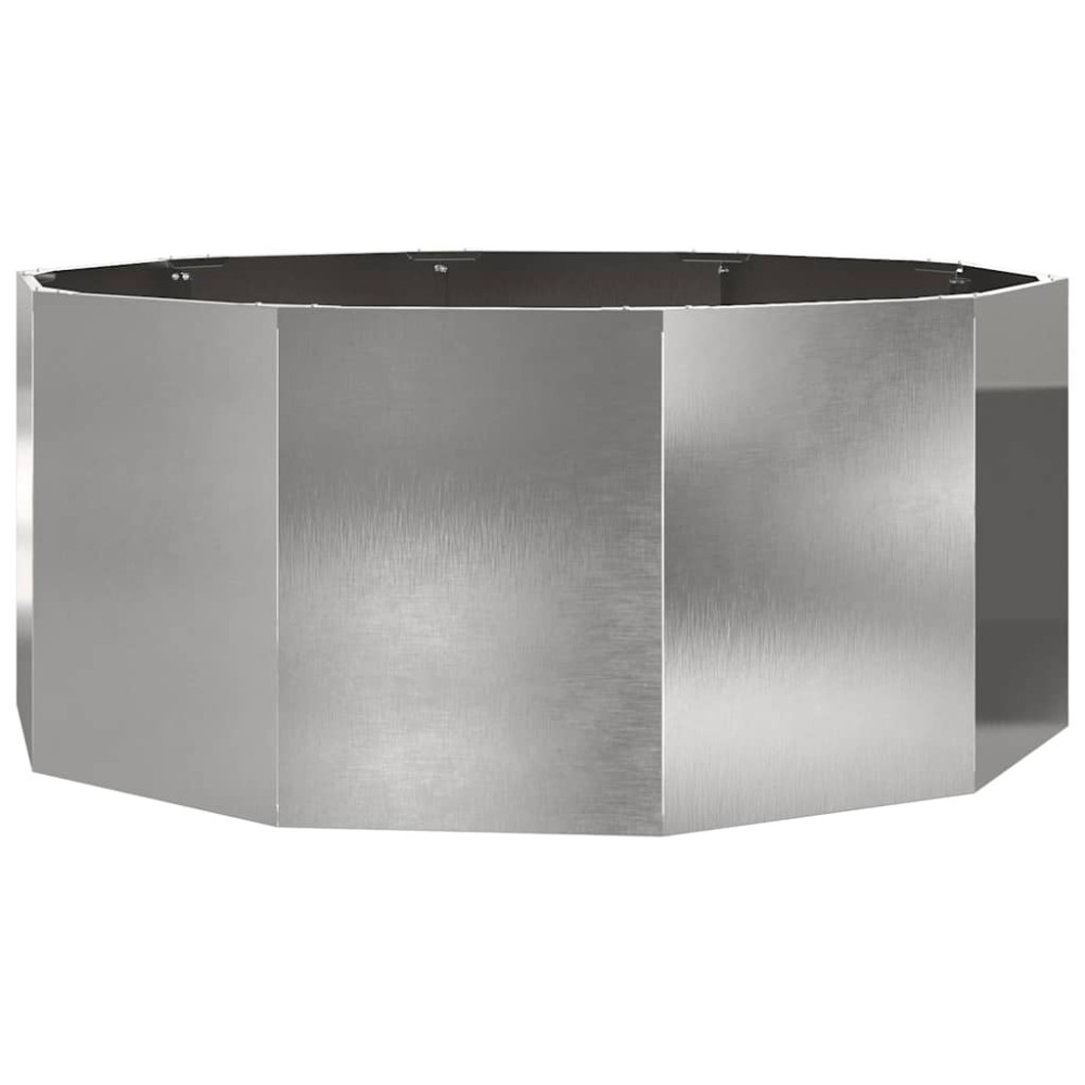 vidaXL Γλάστρα Ασημί 120 x 120 x 50 εκ Ανοξείδωτο ατσάλι