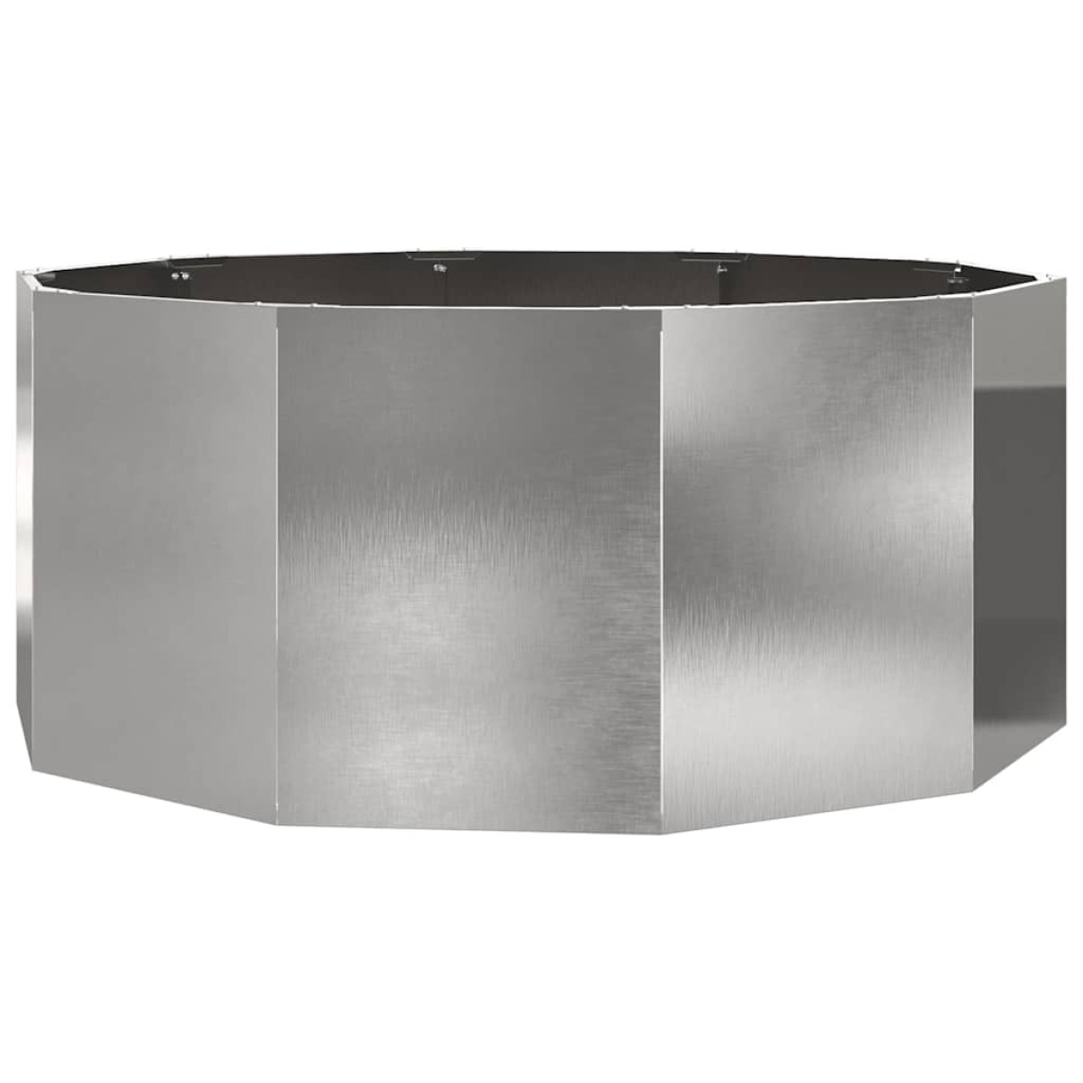 vidaXL Γλάστρα Ασημί 120 x 120 x 50 εκ Ανοξείδωτο ατσάλι