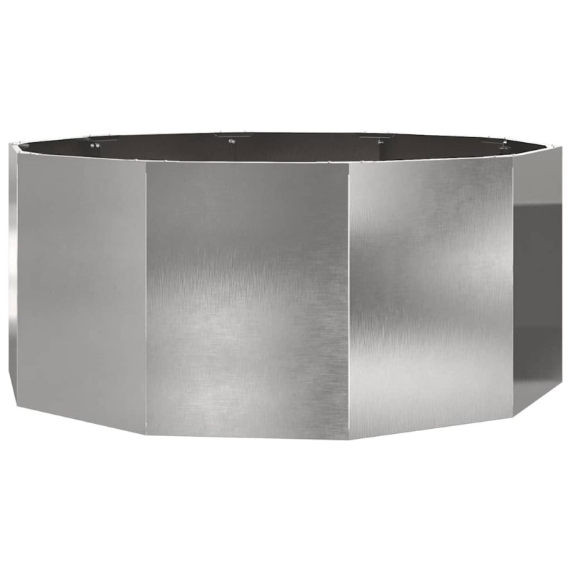 vidaXL Γλάστρα Ασημί 120 x 120 x 50 εκ Ανοξείδωτο ατσάλι
