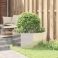 vidaXL Γλάστρα Ασημί 120 x 120 x 50 εκ Ανοξείδωτο ατσάλι