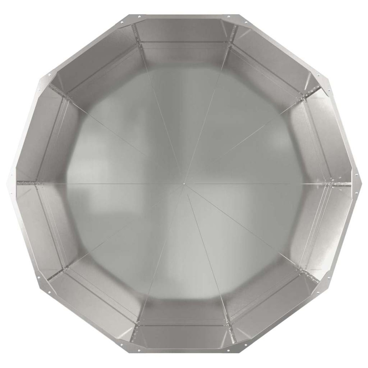 vidaXL Γλάστρα Ασημί 120 x 120 x 50 εκ Ανοξείδωτο ατσάλι
