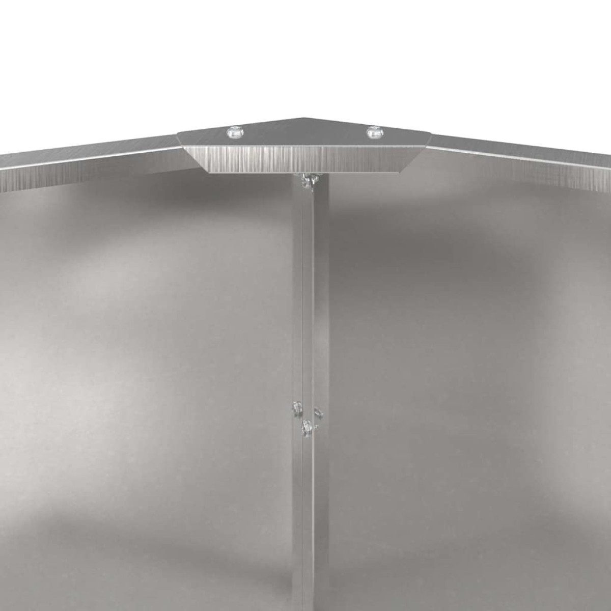 vidaXL Γλάστρα Ασημί 120 x 120 x 50 εκ Ανοξείδωτο ατσάλι