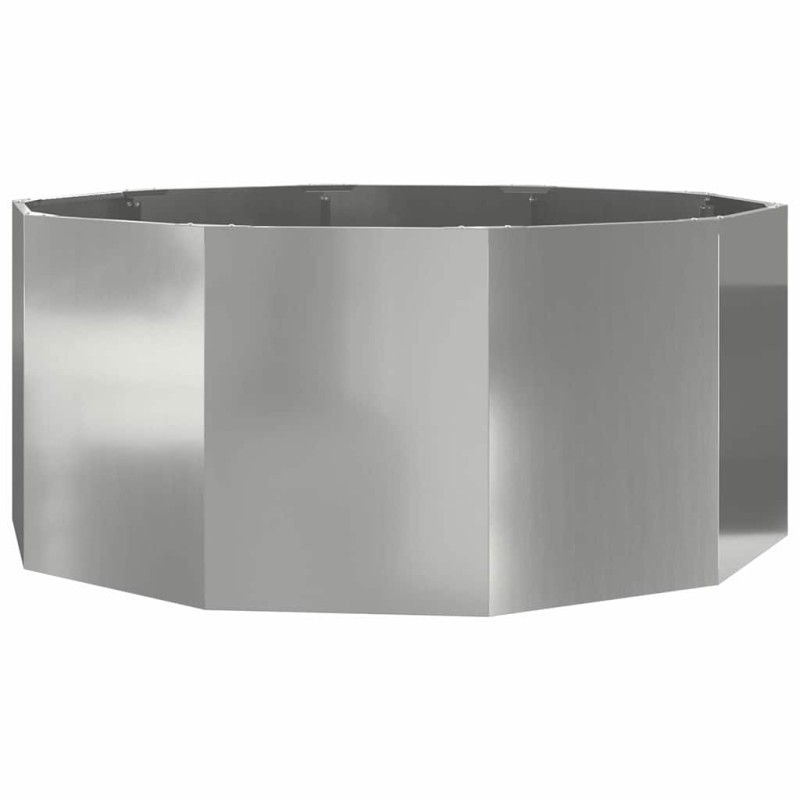 vidaXL Γλάστρα Ασημί 120 x 120 x 50 εκ Επικαλυμμένος Χάλυβας