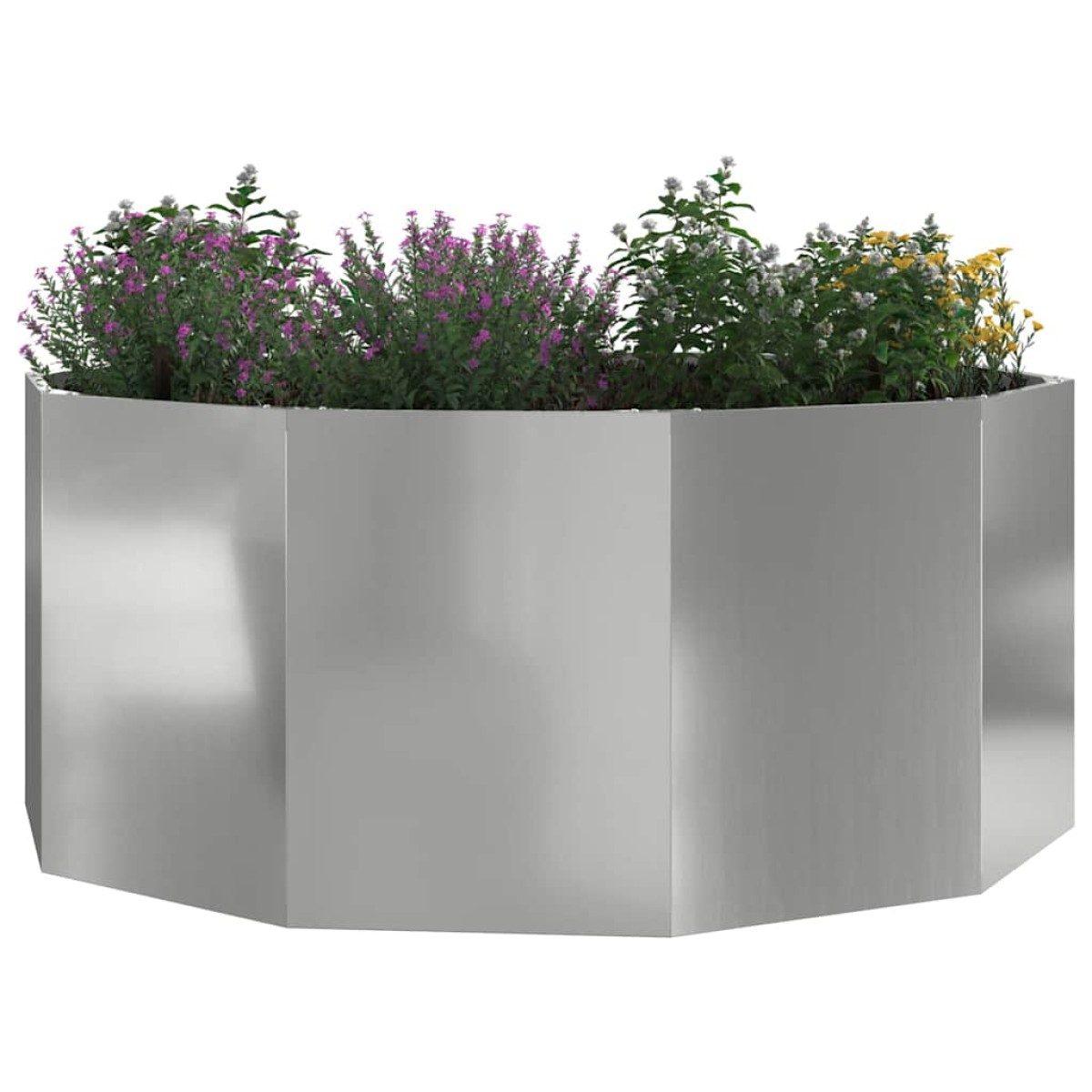 vidaXL Γλάστρα Ασημί 120 x 120 x 50 εκ Επικαλυμμένος Χάλυβας