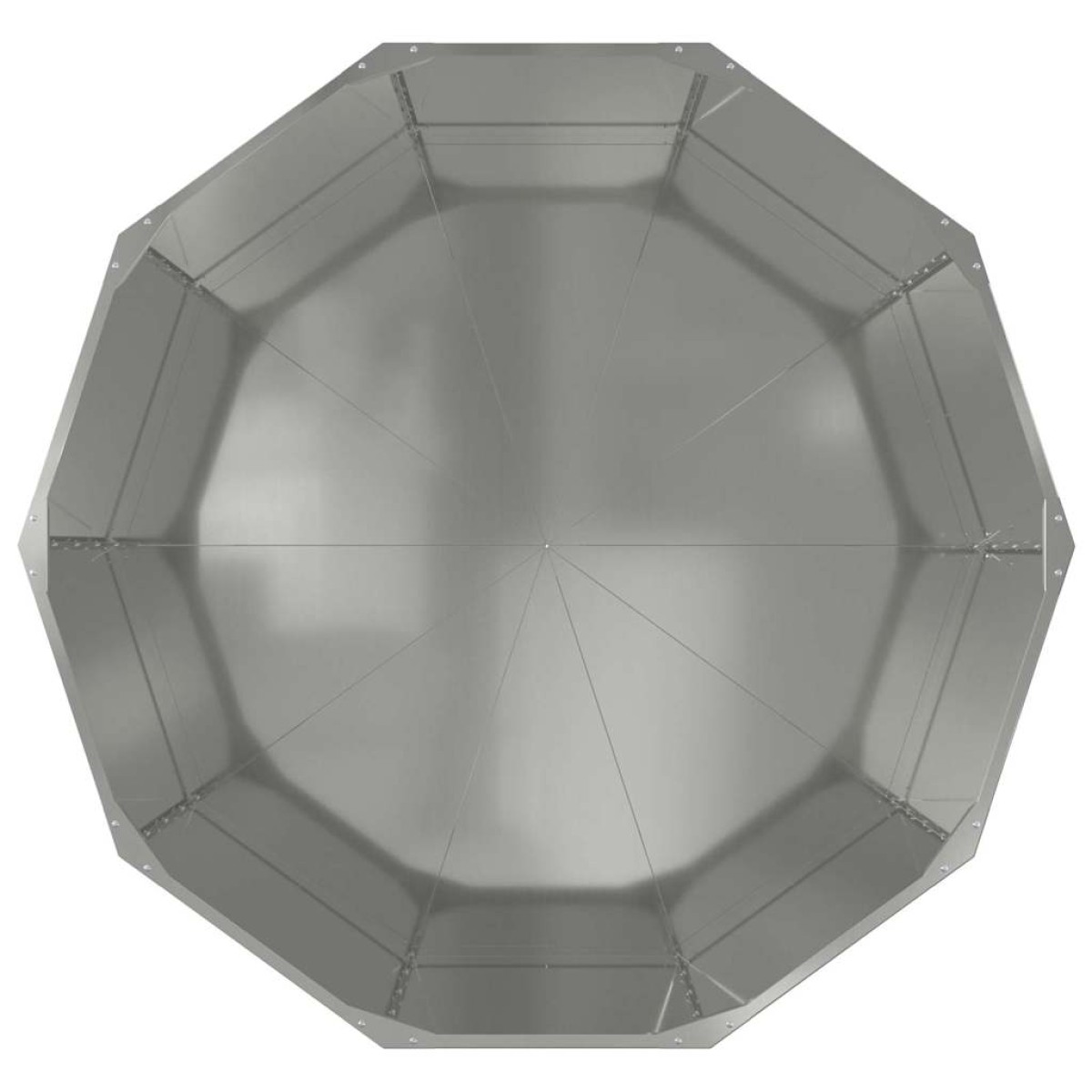 vidaXL Γλάστρα Ασημί 120 x 120 x 50 εκ Επικαλυμμένος Χάλυβας
