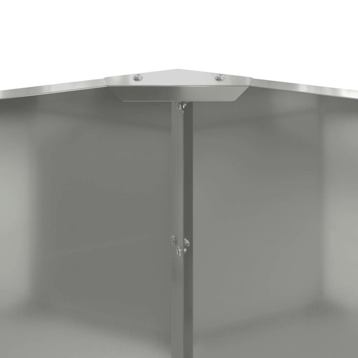 vidaXL Γλάστρα Ασημί 120 x 120 x 50 εκ Επικαλυμμένος Χάλυβας