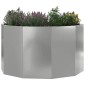 vidaXL Γλάστρα Ασημί 90 x 90 x 50 cm Επικαλυμμένος Χάλυβας