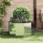 vidaXL Γλάστρα Ασημί 90 x 90 x 50 cm Επικαλυμμένος Χάλυβας