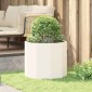 vidaXL Γλάστρα Λευκό 60 x 60 x 50 εκ Ατσάλι