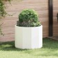 vidaXL Γλάστρα Λευκό 60 x 60 x 50 εκ Ατσάλι