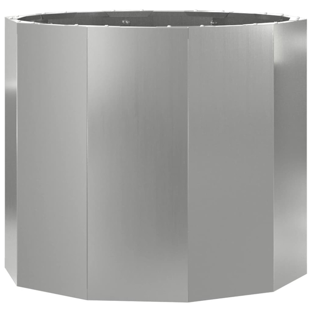 vidaXL Γλάστρα Ασημί 60 x 60 x 50 εκ Επικαλυμμένος Χάλυβας