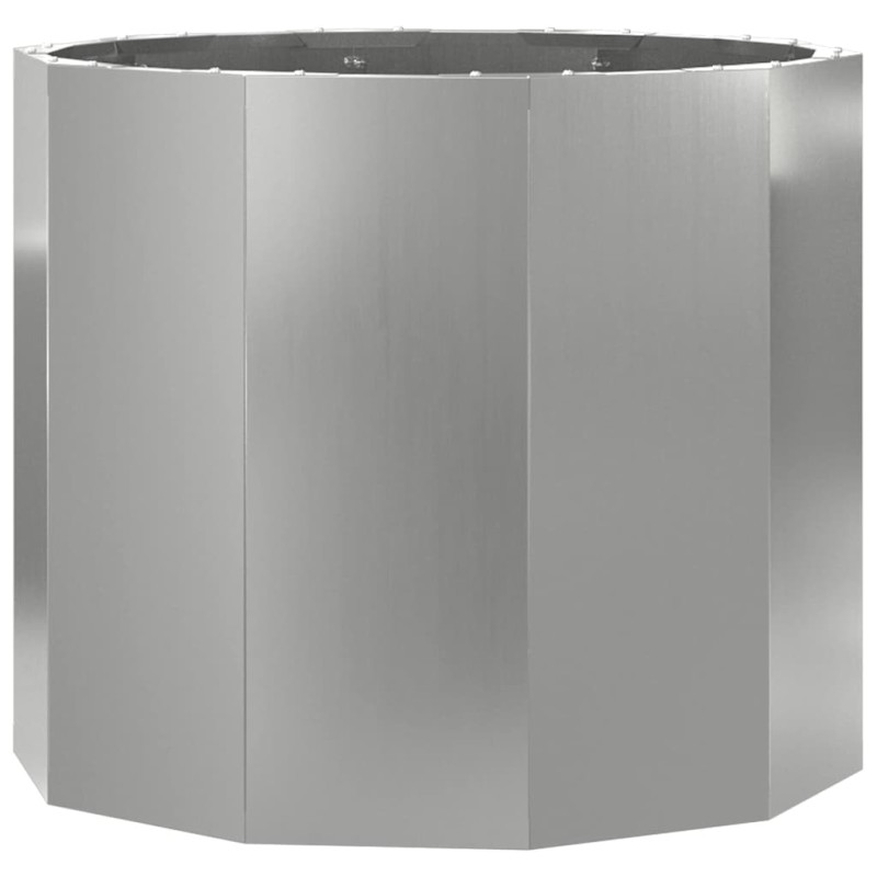 vidaXL Γλάστρα Ασημί 60 x 60 x 50 εκ Επικαλυμμένος Χάλυβας