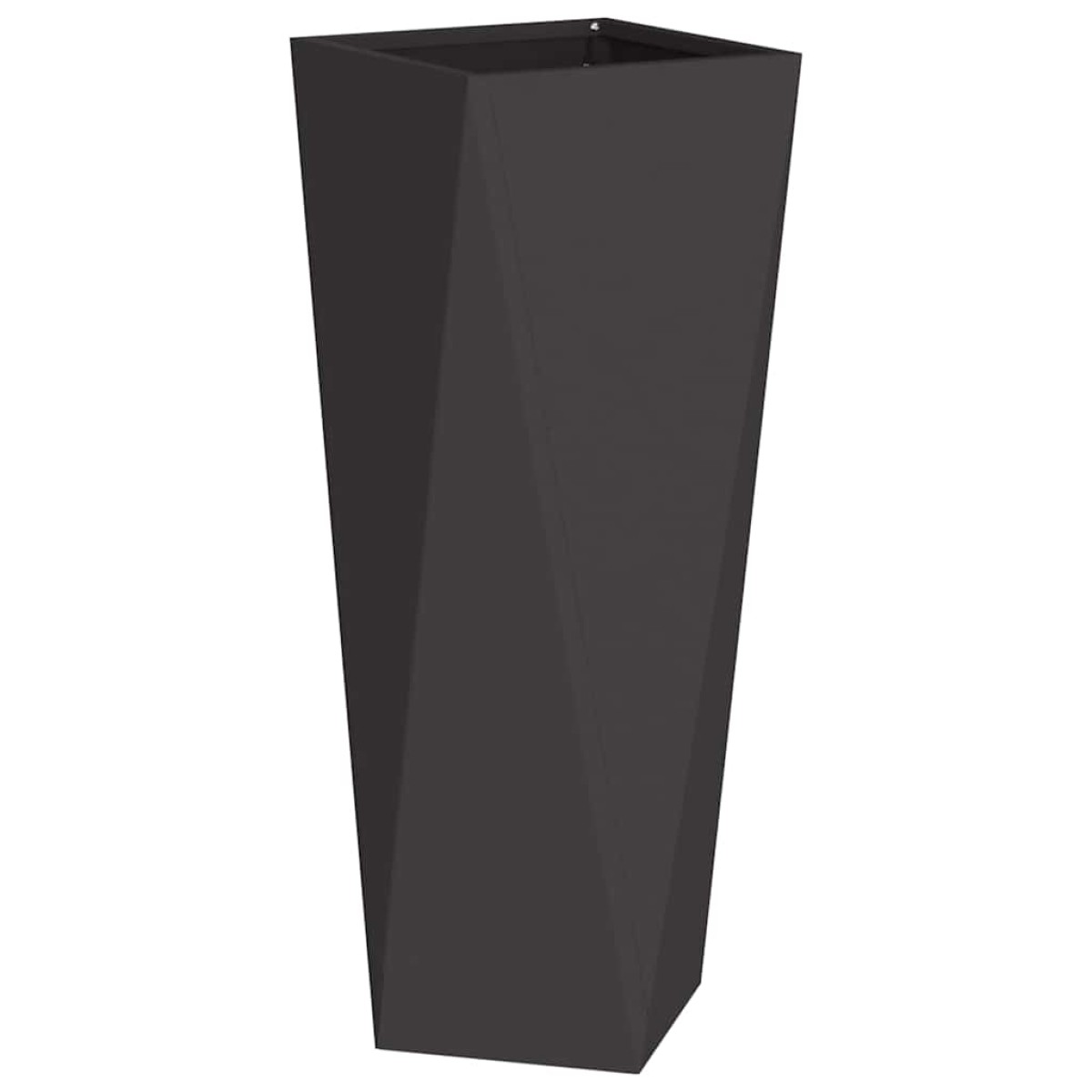 vidaXL Γλάστρα Μαύρο 30 x 30 x 75 εκ Ατσάλι