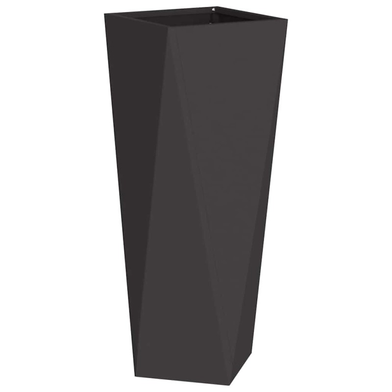 vidaXL Γλάστρα Μαύρο 30 x 30 x 75 εκ Ατσάλι